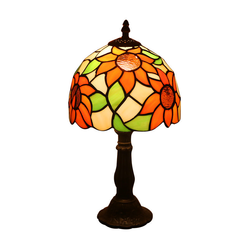 Retro Yellow Glass Bedside Lamp