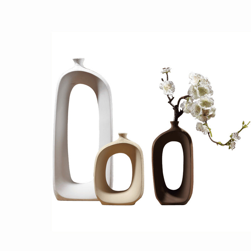 Three-piece ceramic vase