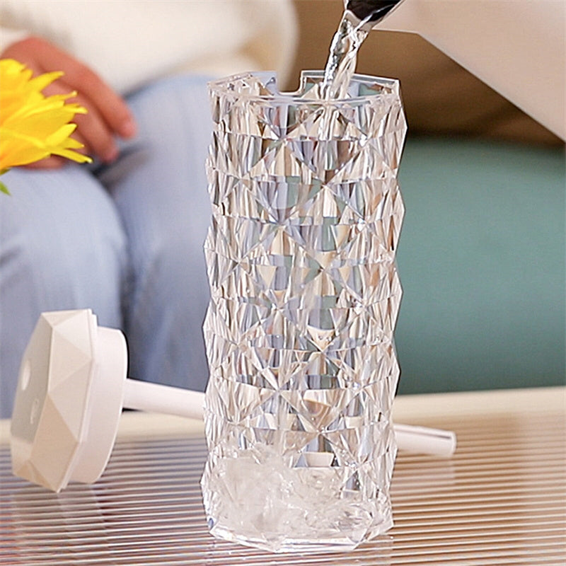 Crystal Lamp: Colorful Night Light with Humidifier