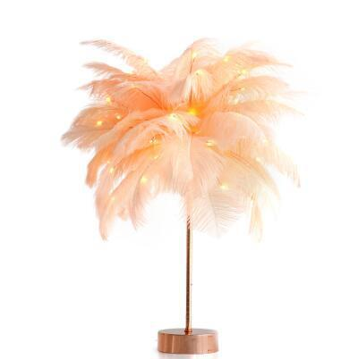 Elegant Plumes: Nordic Feather Table Lamp