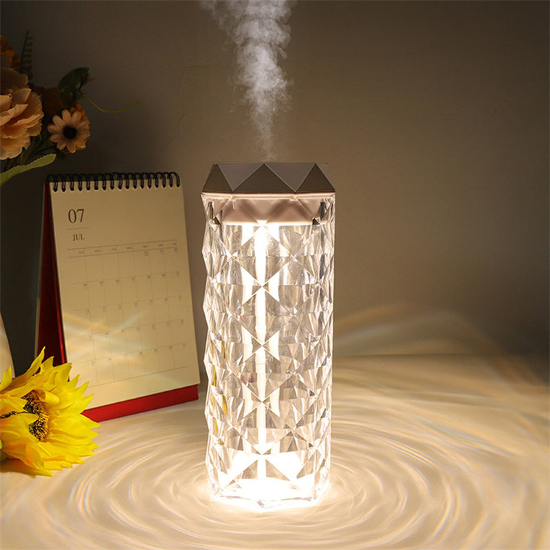 Crystal Lamp: Colorful Night Light with Humidifier