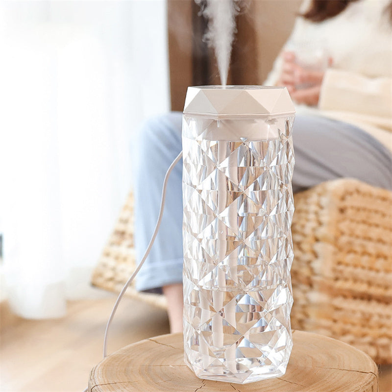 Crystal Lamp: Colorful Night Light with Humidifier