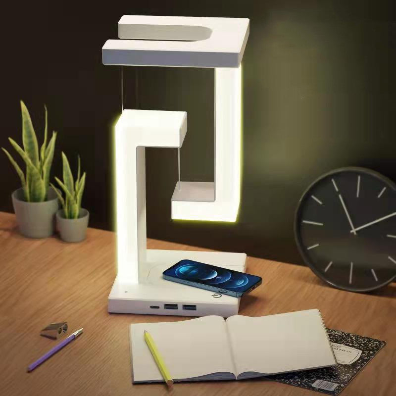 Floating Lamp: Wireless Charging & Sleek Design