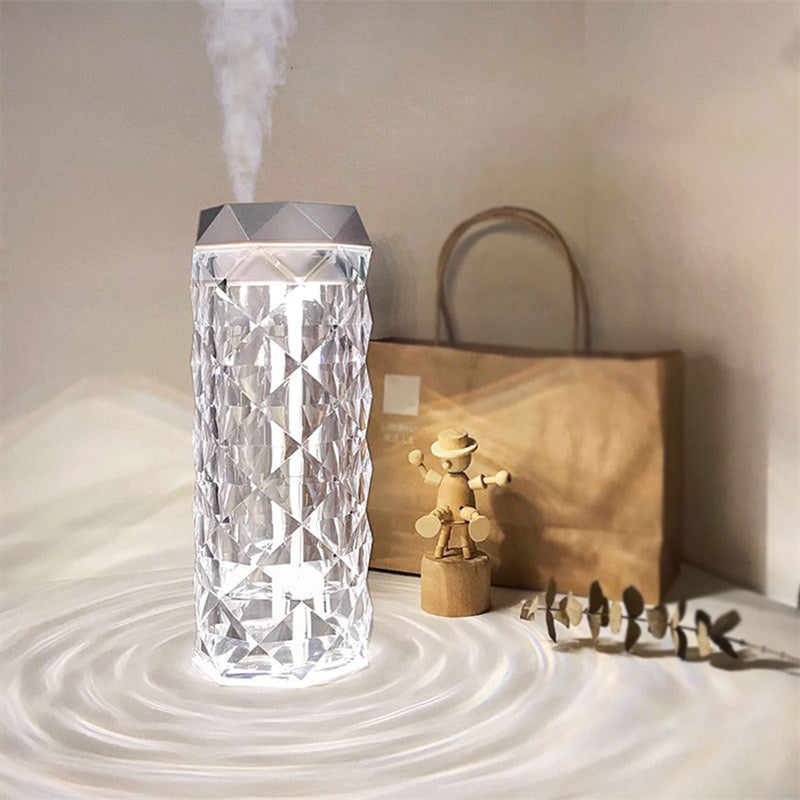 Crystal Lamp: Colorful Night Light with Humidifier