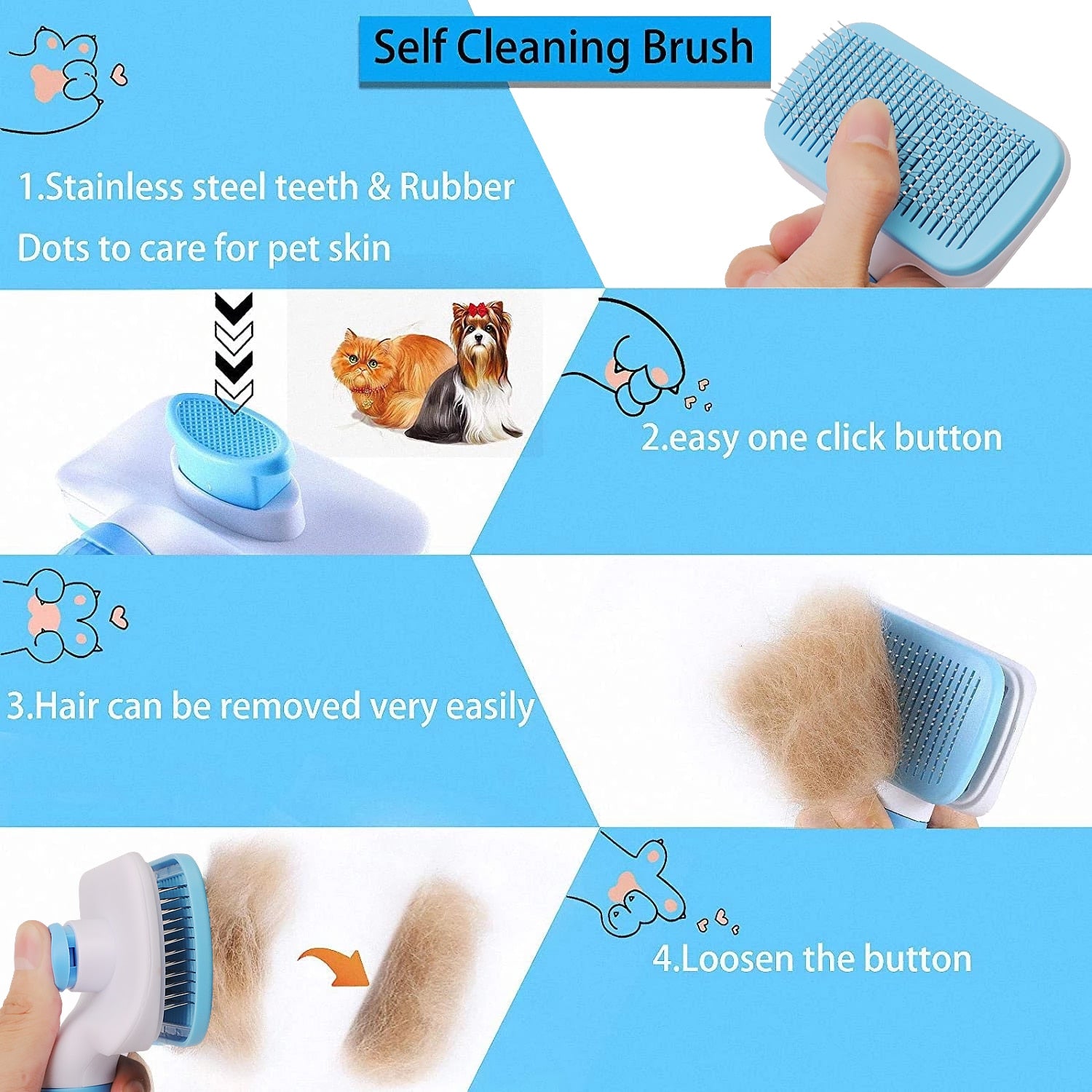 Doggone Easy Clean Pet Hair Brush